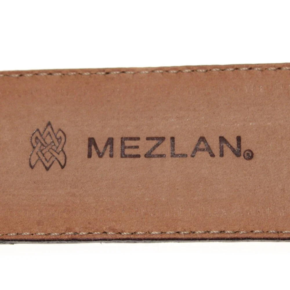 Mezlan NWT Classic Belt Size 34 US in Black Leather Made in Spain